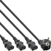 InLine Câble d'alimentation en Y (1 m), Câble d'alimentation, Noir