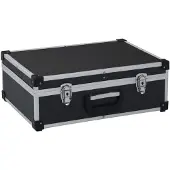 vidaXL Mallette à outils 46 x 33 x 16 cm Noir Aluminium