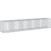 vidaXL Gabion avec couvercle 550x100x100 cm Fer galvanisé