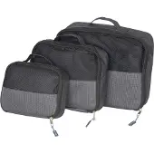 Bo Camp Ensemble de cubes pour voyage 3 pcs Noir