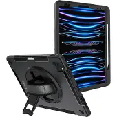 4smarts Étui Rugged Grip (Apple iPad Air 13 2024, Apple iPad Pro 12.9 2018, Apple iPad Pro 12.9 2020, Apple iPad Pro 12.9 2021, Apple iPad Pro 12.9 2022), Étui pour tablette, Noir