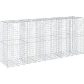 vidaXL Gabion avec couvercle 450x100x200 cm Fer galvanisé