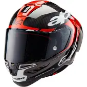 Alpinestars Élément S-R10 Casque Intégral Carbone/Rouge XL unisex noir