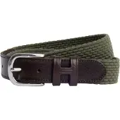 Hackett London pour homme. HM413225 Ceinture parachute verte (M), Casuel, Polyester, Cuir