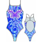 Turbo Butterfly Star Swimsuit Bleu 4XL Femme