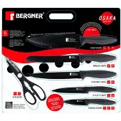 Bergner Coffret De 5 Couteaux Et Ciseaux Osaka