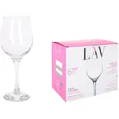 LAV Set Of 6 Wine/water Glasses Fame High 395ml Clair