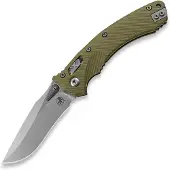 Microtech Couteau pliant Amphibian, stonewashed, fluted od green G10