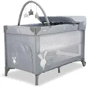 Asalvo Complete Bunny Travel Cot Argenté Enfants