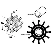 Finnord Yamaha 2t 25/30hp Impeller Argenté 16.15 x 69.5 x 12.72 mm