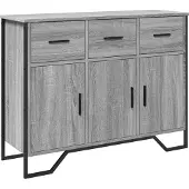 vidaXL Sideboard Gris Sonoma 97x32,5x74,5 cm Matériau dérivé du bois