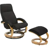 Beliani Fauteuil Massant Hero Tissu Noir