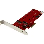 StarTech.com 2x M.2 SSD Controller Card - PCIe - M.2 SATA III NGFF Card - contrôleur de stockage - M.2 Card / SATA 6Gb/s - PCIe 2.0 x2