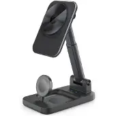 Mobilize 3-en-1 Sans fil Chargeur magnétique 15W Noir (15 W), Chargeur sans fil, Noir
