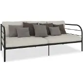 vidaXL Cadre de lit de repos sans matelas noir métal 90x200 cm