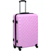 vidaXL Trolley à coque dure rose ABS