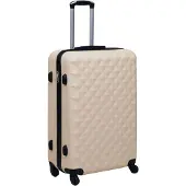 vidaXL Trolley à coque dure Golden ABS
