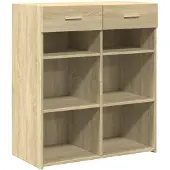 vidaXL Sideboard chêne Sonoma 80x42,5x93 cm Matériau dérivé du bois