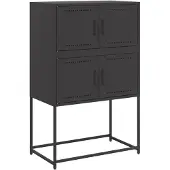 vidaXL Sideboard noir 68,5x38,5x107 cm acier