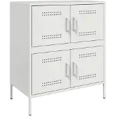 vidaXL Sideboard blanc 68x39x79 cm acier