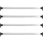 vidaXL Rails de garde-robe télescopiques 4 pcs Argenté 58-100 cm