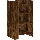 vidaXL Sideboard chêne fumé 45x35x75 cm bois composite