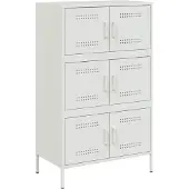 vidaXL Highboard blanc 68x39x113 cm acier