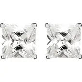 Lucardi Boucles d'oreilles 'High Class' argent / transparent