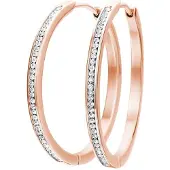 Lucardi Boucles d'oreilles or rose / transparent