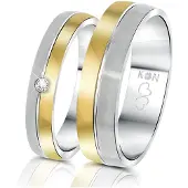 Lucardi Bague 'Praag' or / argent