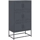 vidaXL Sideboard Anthracite 68,5x38,5x123,5 cm Acier