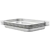 vidaXL Récipients Gastronorm 4 pcs GN 1/1 40 mm acier inoxydable