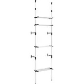 vidaXL Portemanteau télescopique avec étagères Aluminium