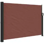 vidaXL Marquise latérale extensible brun 140x500 cm