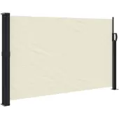 vidaXL Marquise latérale extensible Crème 120x600 cm