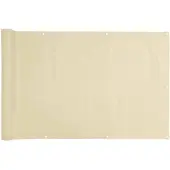 vidaXL Pare-vue balcon Crème 300x120 cm PVC