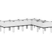 vidaXL Jardinière avec pieds blanc 160x120x42 cm PP