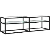 vidaXL Armoire TV blanc aspect marbre 140x40x40,5 cm verre trempé