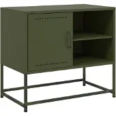 vidaXL Armoire TV jaune moutarde 100,5x39x60,5 cm Acier