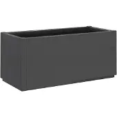 vidaXL Jardinière gris foncé 80x36x35 cm PP