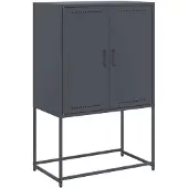 vidaXL Armoire TV noire 68x39x60,5 cm Acier