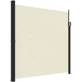 vidaXL Marquise latérale extensible Crème 200x500 cm