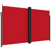 vidaXL Marquise latérale extensible rouge 200x1000 cm