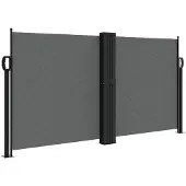 vidaXL Marquise latérale extensible Anthracite 120x1000 cm