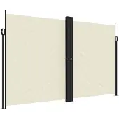 vidaXL Marquise latérale extensible Crème 200x1000 cm