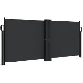 vidaXL Store latéral extensible noir 100x1000 cm