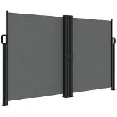 vidaXL Marquise latérale extensible Anthracite 140x1000 cm