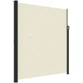 vidaXL Marquise latérale extensible Crème 220x600 cm