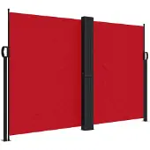 vidaXL Marquise latérale extensible rouge 160x1000 cm