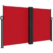 vidaXL Marquise latérale extensible rouge 140x1000 cm